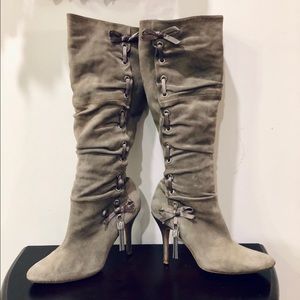 Grey Suede Boots